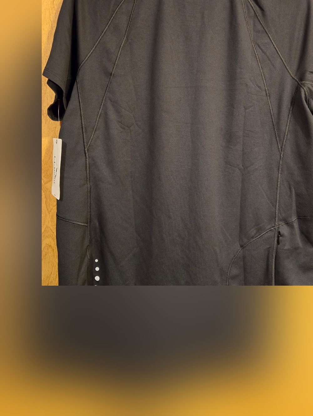 L.L. Bean Dri-fit Athletic Shirt Black Short Sleeve Size Womens Large - Picture 2 of 8